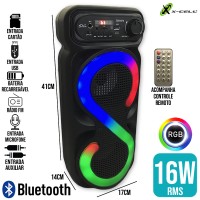 Caixa de Som Bluetooth 16W RGB ZQS-4270 X-Cell - Preta